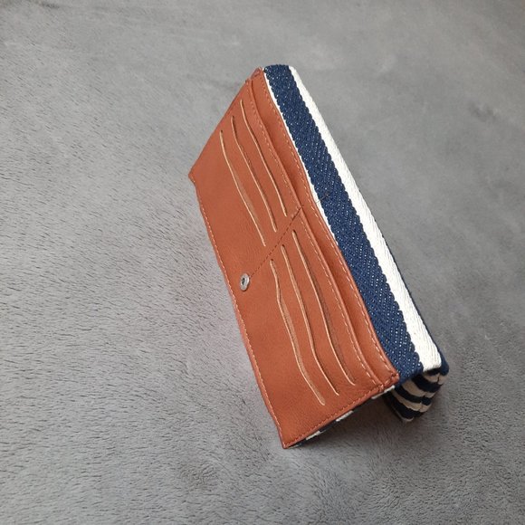 Small blue and brown handbag wallet - Picture 3 of 6